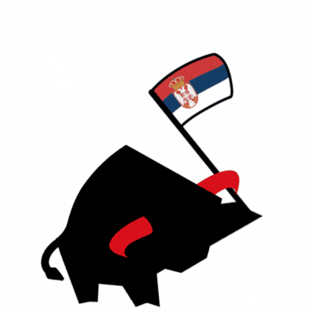 Serbian flag bull by PREFA